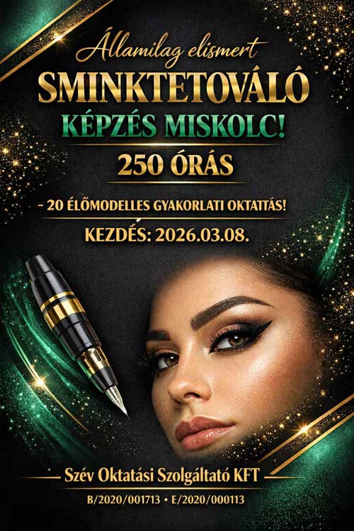 Sminktetováló képzés Miskolc